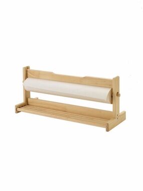 IKEA MALA Tan Natural Wooden 18” Drawing Paper Roll Dispenser NEW